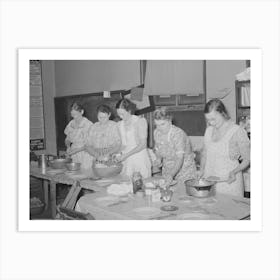 Wives Of Striking Members Of Oil Workers Union Preparing Lunch For Picketers, Seminole, Oklahoma By Russell Lee Art Print