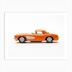 Toy Car 55 Corvette Orange Art Print