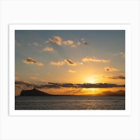 Golden sunset on the Mediterranean Sea Art Print