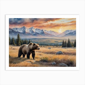 Grizzly Bear Art Print