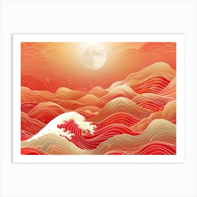 Great Wave In The Sea Art Print