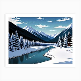 Discovering Winter's Embrace 2 Art Print