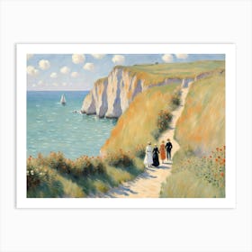 Walk By The Sea Art Print