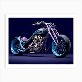 Chopper Motorcycle Art Print