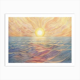 Sunrise Over The Ocean 8 Art Print