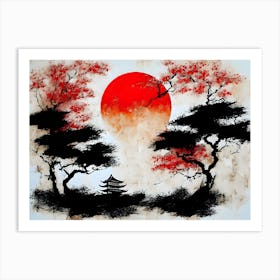 Japanese Trees Art Print