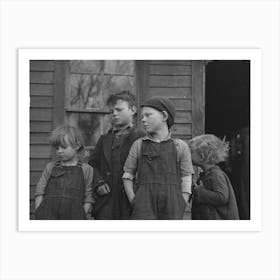 Children Of Frank Moody, Miller Township, Woodbury County, Iowa By Russell Lee Art Print