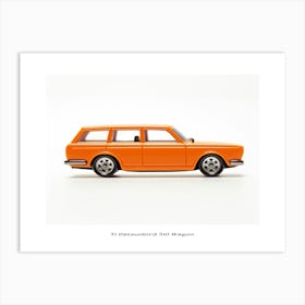 Toy Car 71 Datsun Bluebird 510 Wagon Orange Poster Art Print