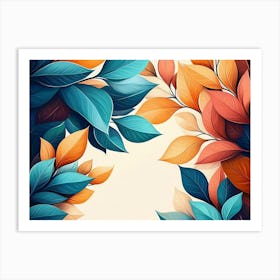 Abstract Leaves Art Print