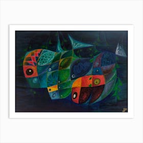 Living Room Art, Shoal Of Fish Art Print