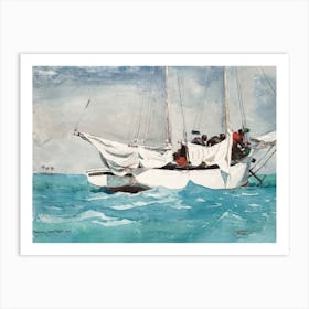 Key West, Hauling Anchor, Winslow Homer Art Print