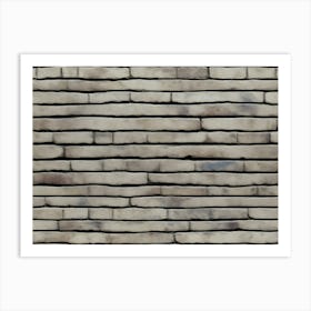 Distressed Brick Tile 15 Art Print