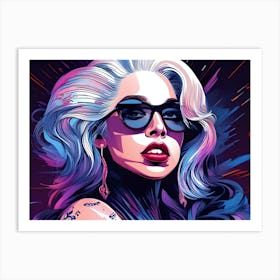 Lady Gaga In Ultraviolet Art Print