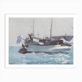 Taking on Wet Provisions (Schooner Marked Newport, K. W.), Winslow Homer Art Print