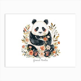 Little Floral Giant Panda 3 Poster Art Print