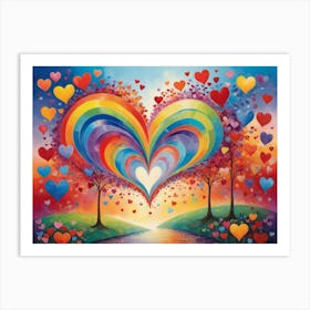 Rainbow Heart 13 Art Print