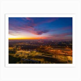 Poster Bellissimo tramonto a Milano Stampe d'Arte Art Print