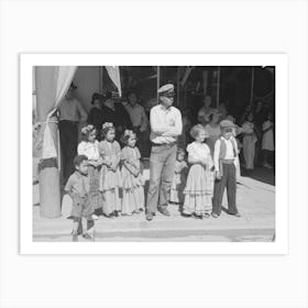 People At The Fiesta, Taos, New Mexico By Russell Lee Art Print