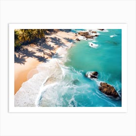 Aerial View Of A Beach 2 Art Print