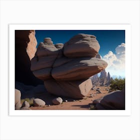 The Bizarre Rock Formations In The Rock Plateau Art Print