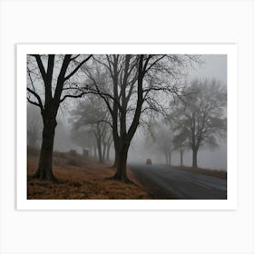 Foggy Road 1 Art Print