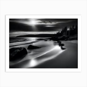 Moonlight On The Beach 1 Art Print