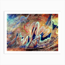 Vibrations of the soul in the lines of emotions. Art Print