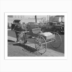 Spring Wagon And Horse With Farmers Staples Of Coal, Oil And Flour, Laurel, Mississippi By Russell Lee Art Print