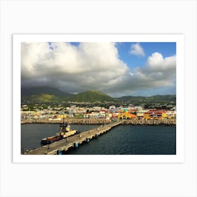 View of Saint Kitts from Port Art Print