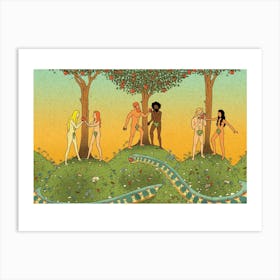 Eve And Eve, Adam And Adam, Adam And Eve By Izhar Cohen Art Print