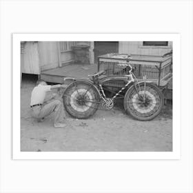 Untitled Photo, Possibly Related To Boy Decorating Bicycle For Entering Contest For Best Decorated Bicycle, National Ri Art Print