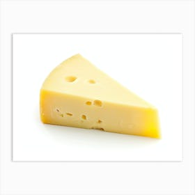 Cheese On A White Background 3 Art Print