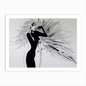 Black And White Painting 3 Art Print