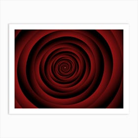 Abstract Concentric Spiral Circles Art Print