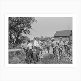 Fighting A Grass Fire, Fourth Of July, Vale, Oregon By Russell Lee Art Print