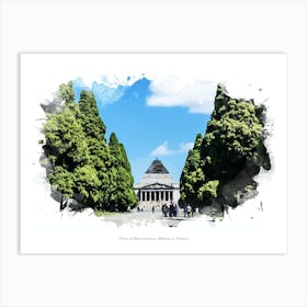 Shrine Of Remembrance, Melbourne, Victoria Art Print