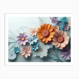 Paper Flowers 77 Art Print