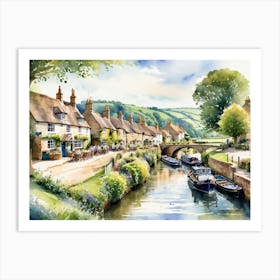 Cotswold Village 2 Art Print