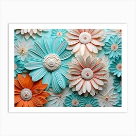 Paper Flower Wall Art 6 Art Print