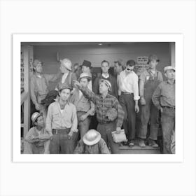 Untitled Photo, Possibly Related To Construction Workers On Front Porch Of Commissary, Shasta Dam, Shasta Art Print