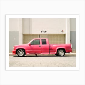 Pink Chevy In La Art Print