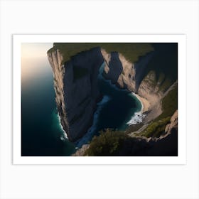 Coastline View From Atop The Cliff Art Print