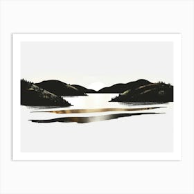 Lake And Mountains Art Print