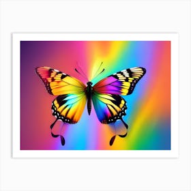 Rainbow Butterfly 17 Art Print