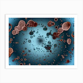 Alcohol Ink Blue, Light Blue, Dark Blue 1 Art Print