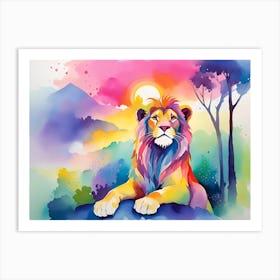 Lion Painting 40 Art Print