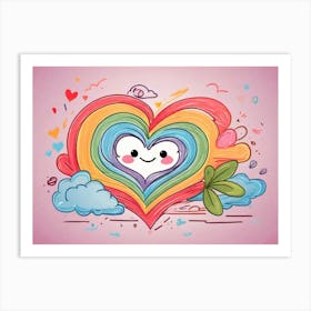 Rainbow Heart 4 Art Print