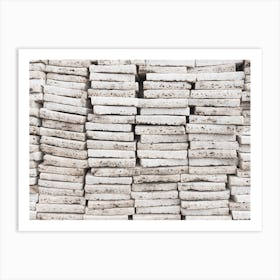 Still Life Of White Salt Bricks Art Print