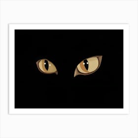 Black Cat Eyes Art Print