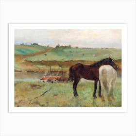 Horse In A Meadow,  Edgar Degas Art Print